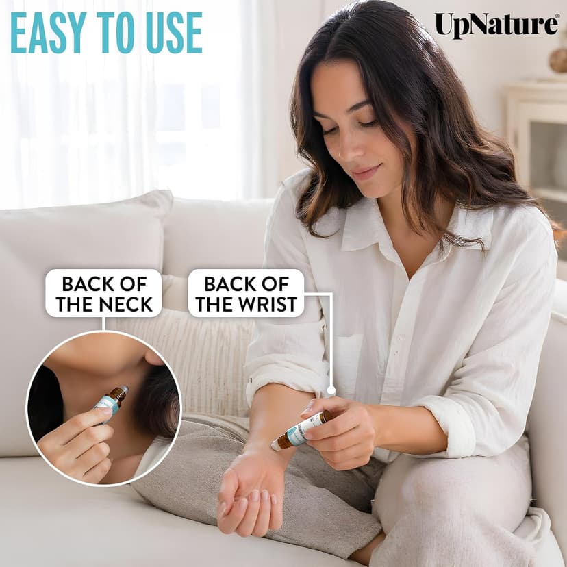 100% natural peppermint essential oil roll-on for nausea, morning & motion sickness relief - pregnancy essentials, chemo UpNature Peppermint Oil Roll On for Pregnancy Nausea & Morning Sickness B07JDX322C