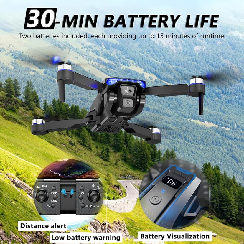 Foldable FPV Drone for Kids & Adults, Clearance! 1080P HD Camera, Carrying Case, Gesture Control Selfie, Altitude Hold, One-Key Takeoff/Landing, 3D Flips——Only $25.99
