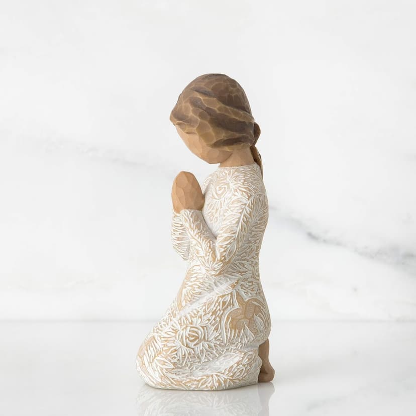 Willow Tree Prayer of Peace (Lighter Skin), Seeking The Quiet Within, Expresses Sympathy, Comfort, Remembrance, Healing, Sculpted Hand-Painted Figure