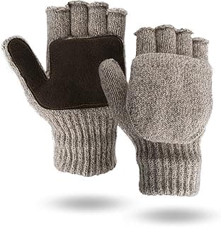 Illinois Glove Company 360 Rag Wool Glomitt Flip Mitten 3M Thinsulate Lined Tan