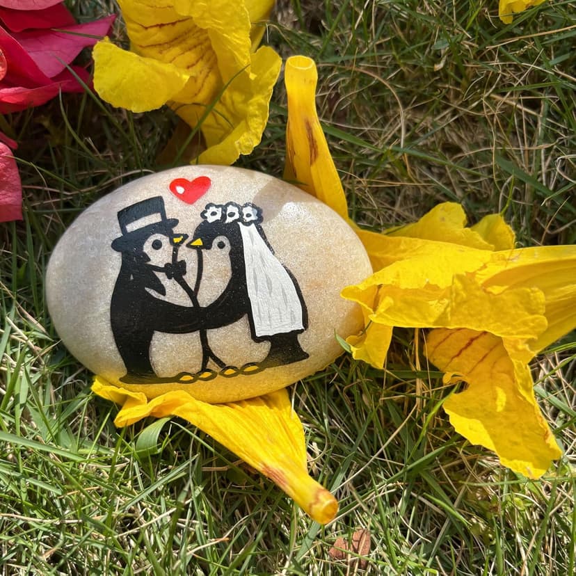 mqajdv Penguin Groom Gift from Bride – To My Husband on Our Wedding Day – Thoughtful Marriage Keepsake for Husband from Wife-to-Be – Unique Big Day Gift with Card