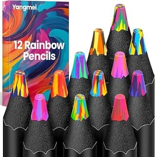 Stocking Stuffers, Art Supplies, 12 Rainbow Colored Pencils, Teen Girl Gifts Trendy Stuff, Art Supplies for Kids 9-12, Gifts for 5-12 Year Old Girl, Arts and Crafts for Kids Ages 8-12