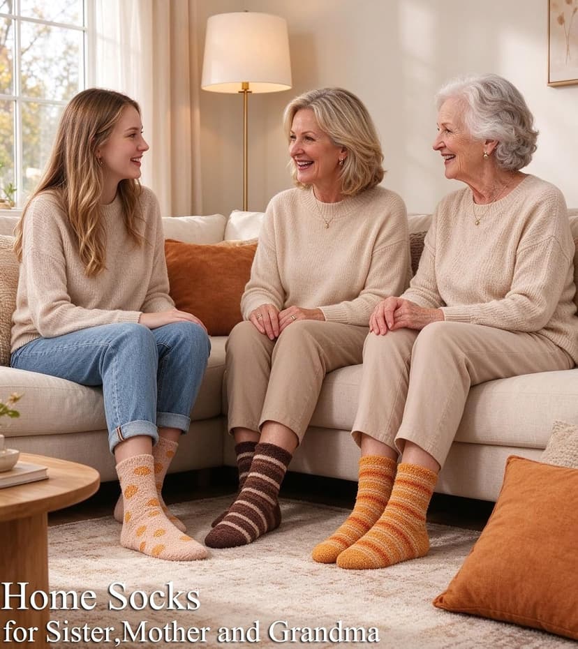 Soft Thick Plush Warm Socks, Christmas Winter Gifts for Ladies,Comfortable Indoor Home Socks, Sleep Slipper Socks Fuzzy Socks for Women Fluffy Cozy Slipper Socks Fall Halloween Socks Gifts B0DKF8CRWW