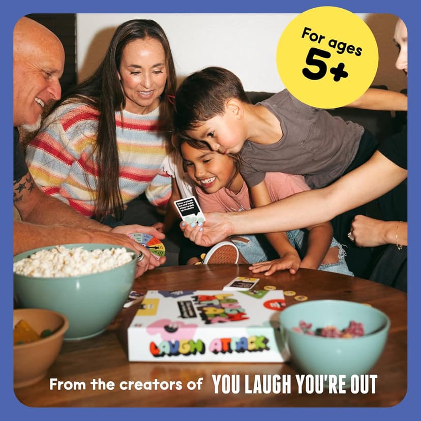 Laugh Attack [Can You Make Your Family Laugh? | Don’t Laugh Challenge Card Game For Kids, Teens, and Families | Great For Game Night, Reunions, Vacation | Kids Gift For Boys & Girls Ages 5+]