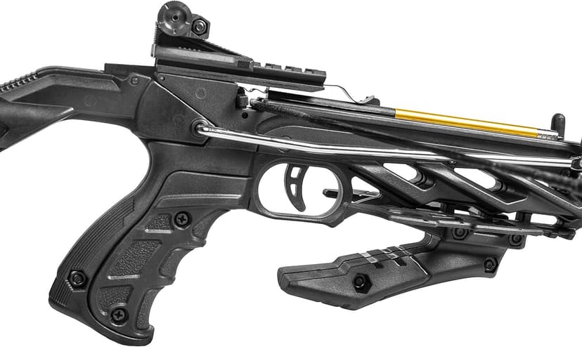 Bear X Desire XL Pistol Hunting Crossbow, Self-Cocking, Adjustable Stock up to 2.5", Compact Design, Includes 3 Premium Bolts, Dependable Accuracy