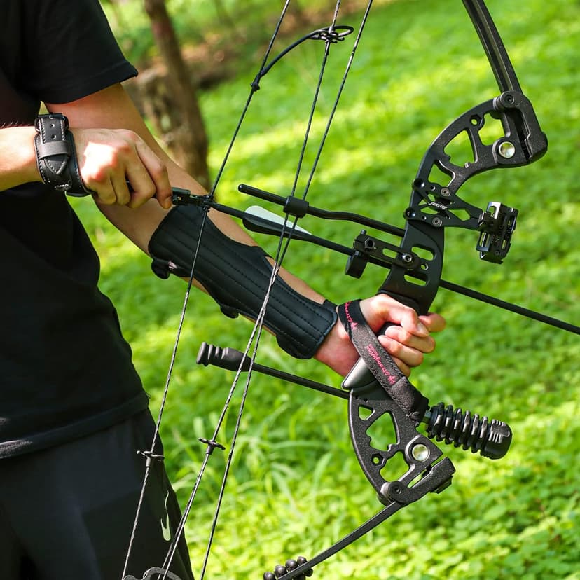 Compound Bow Kit Adjustable for Outdoor Use & Target Practice, 30-70lbs Archery Set with Carbon Arrows and Accessories