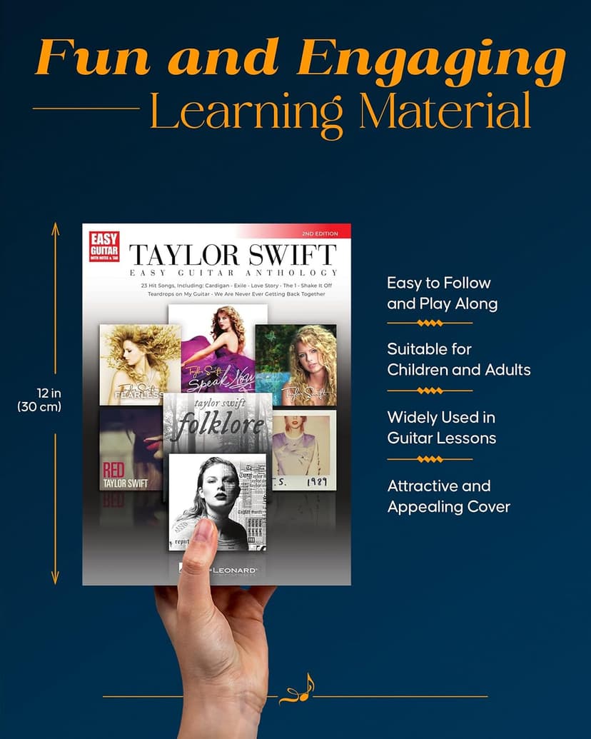 Taylor Swift - Easy Guitar Anthology, 2nd Edition | 23 Songs for Beginners with Chords and Tabs | Pop and Country Guitar Songbook for Acoustic and ... and Fans (Easy Guitar With Notes & Tab)