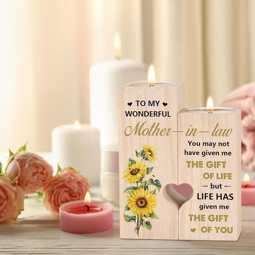 Mother's Day Christmas Birthday Gifts for Mother-In-Law, Mother of the Groom Gifts Mother in Law Gift, Candlestick - Gifts for Mother in Law B0C4JKV1QL
