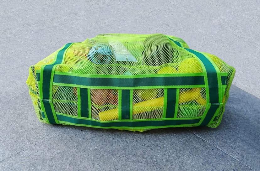 Leberna Large Beach Bag with Zipper Lightweight Beach Toy Bag Mesh Bag for Swimming Pool Sand Toys