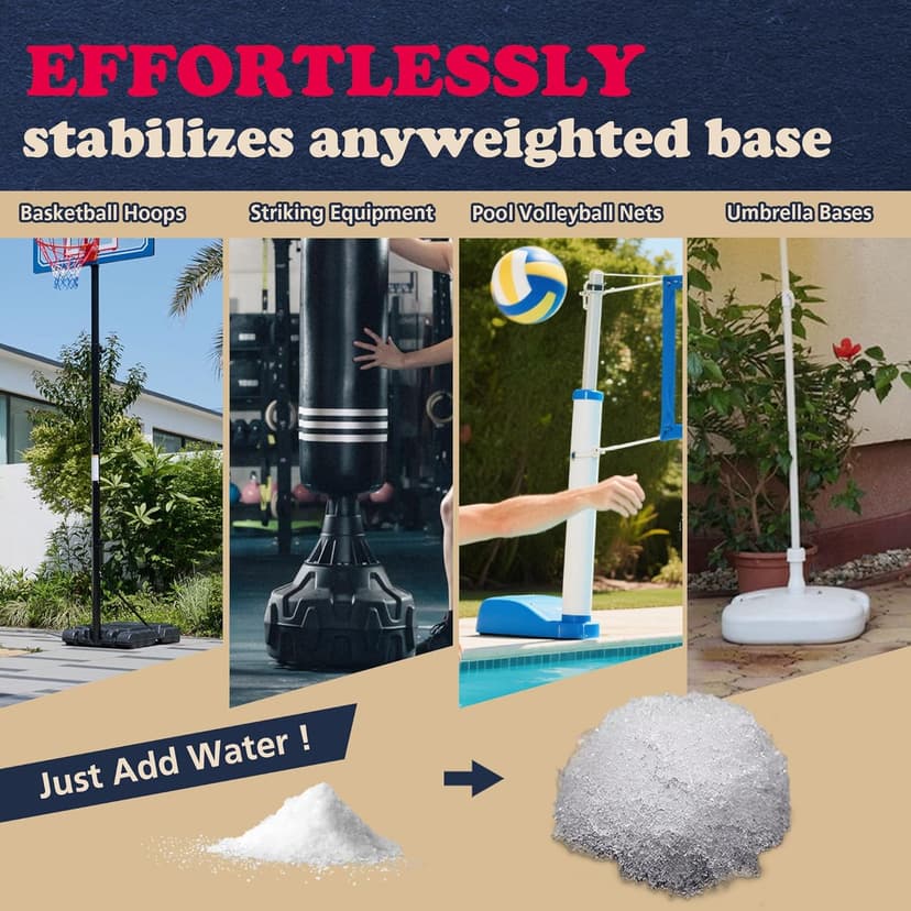 AceGold Sand & Sand Bag Alternative Polymer | Base Weighted Gel Replaces 625 lbs. Sandbags to Anchor Portable Basketball Hoops, Umbrellas, Pool Hoops & Items with a Base from Falling | 25oz
