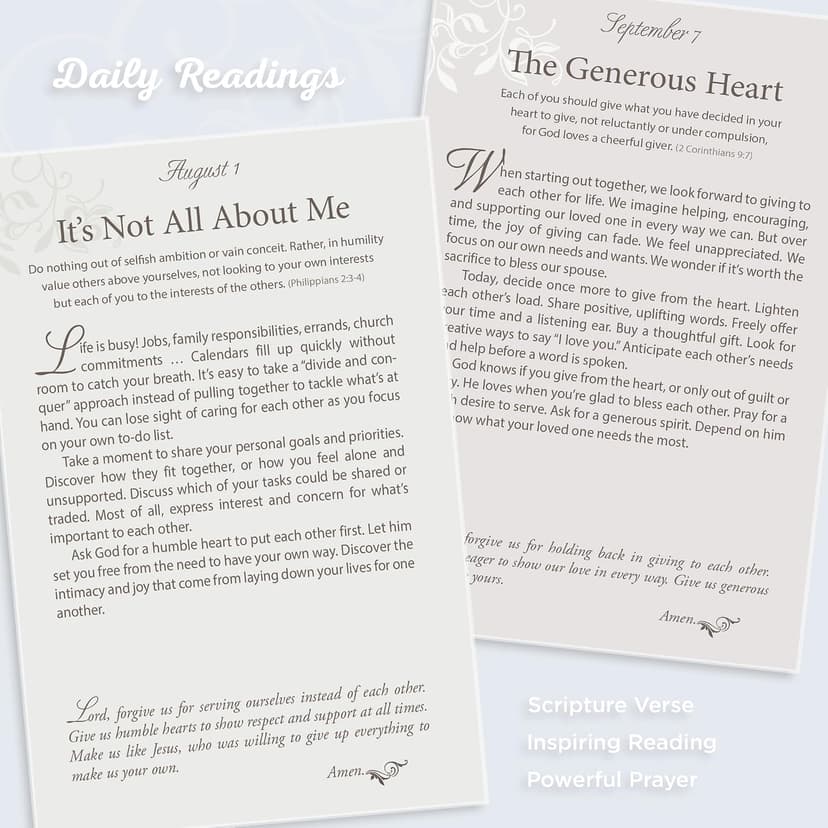 Mr. and Mrs. 366 Devotions for Couples - White Faux Leather Devotional Gift Book for Bride and Groom, Engaged 1642729647