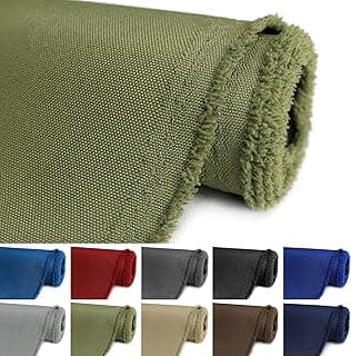 Waterproof Canvas Fabric by The Yard, UV Resistant 600D Outdoor Upholstery Material 58inch Cordura Fabric Water Resistant Fabric for Sewing Chair Patio Cushion Bag Interior, 1 Yard Olive Green