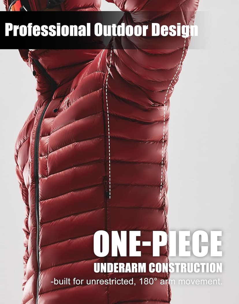 Pioneer Camp 850 Fill Goose Down Jacket Men Lightweight Packable Puffer Jacket with Hood Insulated Warm Winter Puffy Coat