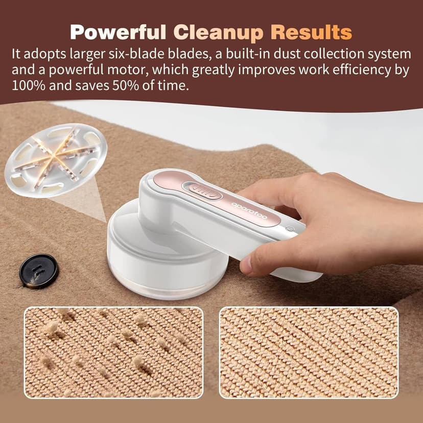 Fabric Shaver, Lint Remover for Clothes, USB Rechargeable Fabric Defuzzer with 3 Replaceable Blades, Removes Fabric Pills, Rechargeable Sweater Defuzzer Pill Remover, Depiller Effectively Remove Pills