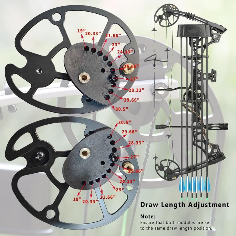 Compound Bow Kit, Hunting and Target, Limb Made in USA,Draw Weight 30-70 lbs Adjustable, Draw Length 19-30.5",up to IBO 320FPS Speed, Package with Archery Hunting Accessories