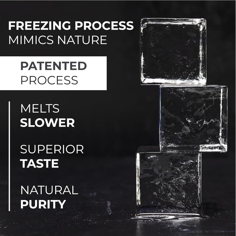 True Cubes Crystal Clear Ice Cube Maker, 4 Large 2"x2"x2" Ice Cubes for Cocktails and Drinks, Silicone Mold for Pure, Bartender-Quality Ice - Great for Hosting and Entertaining, Whiskey Gifts for Men