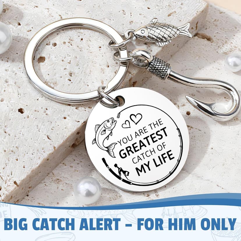 Gifts for Fishermen Fishing Lovers Gifts for Men Cool Fisherman Stuff for Mens Unique Fishing Accessories for Men with Keychain Mug Hat Socks B0FWJFQ3HG