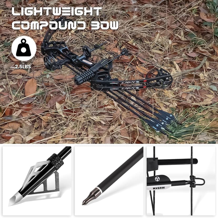 Archery Eagle Compound Bow and Archery Sets 20-70lbs for Adults and Teens,25"-31" Draw Length，up to IBO 320 fps，Lightweight Design Bow Adjustable 2026 New