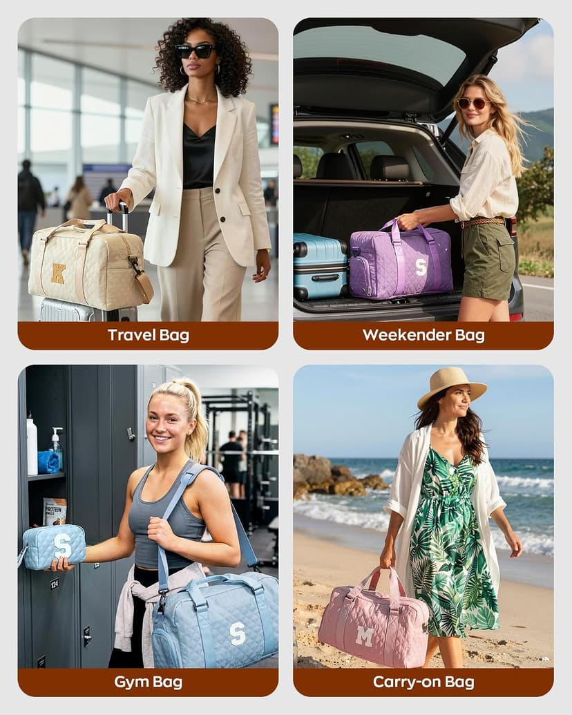 Girl Gifts, Kids Overnight Bag, Birthday Gifts for Women Daughter Sister Friends 8 9 10 11 12 13 14 15 16 17 18 Year Old Girl Duffle Bag Teen Girl Gifts Trendy Stuff Initial Travel Weekender Dance Bag B0DT6QHCXW
