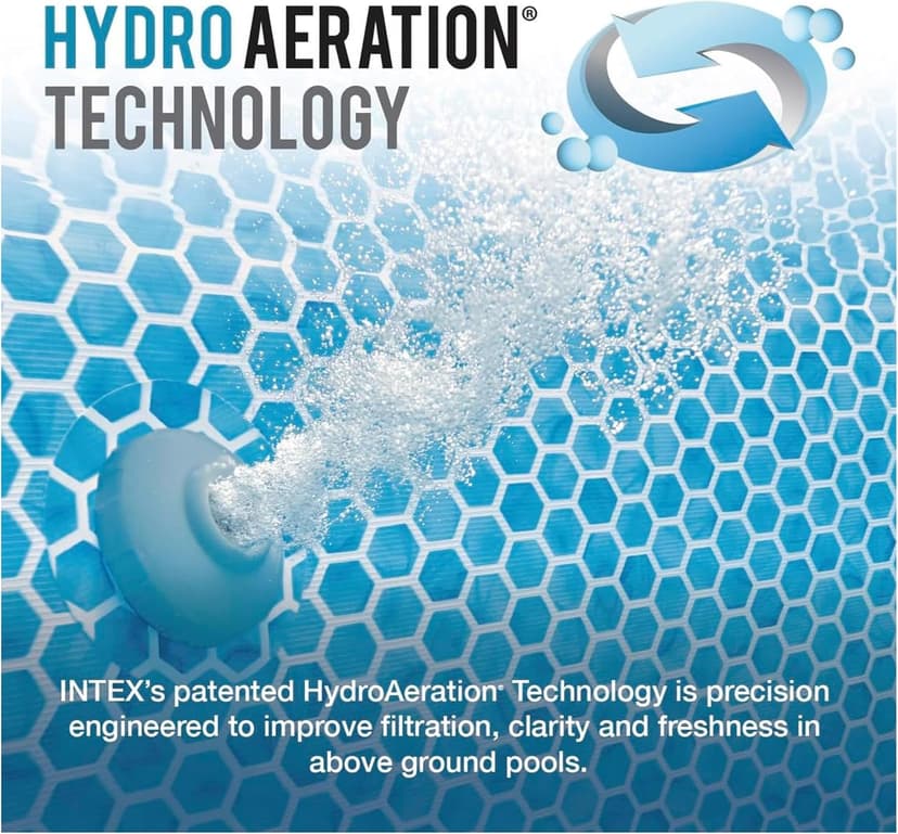 INTEX C530 Cartridge Filter Pump for Above Ground Pools: 530 GPH Pump Flow Rate - Auto Timer - HydroAeration Technology - Includes Type A Filter Cartridge - Turnover Rate/System Flow 475 GPH