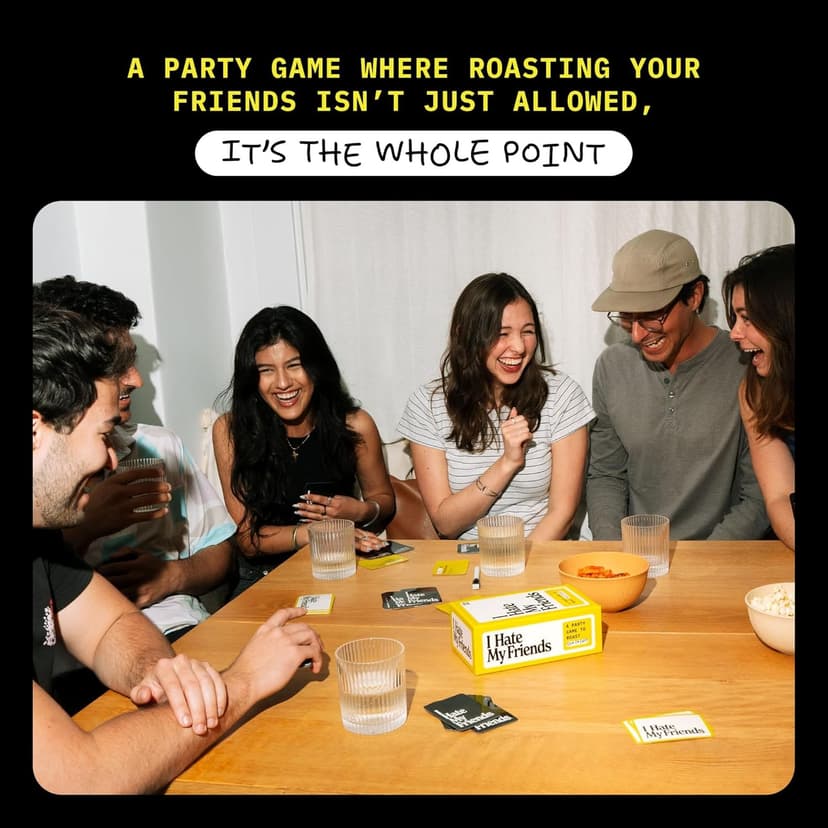 DSS Games I Hate My Friends [Hilarious Roast Party Game for Adults | Funny Friend Card Game for Game Night, Bachelorette Parties, College Parties & Girls Trips | Ages 17+ | 3+ Players]