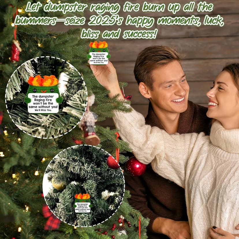 Positive Crochet Dumpster Emotional Fire Christmas Stocking Stuffers Thank You Birthday Retirement for Women Men Chaos Coordinator Office Funny Gag Boss Lady Gifts Going Away Farewell for Coworkers