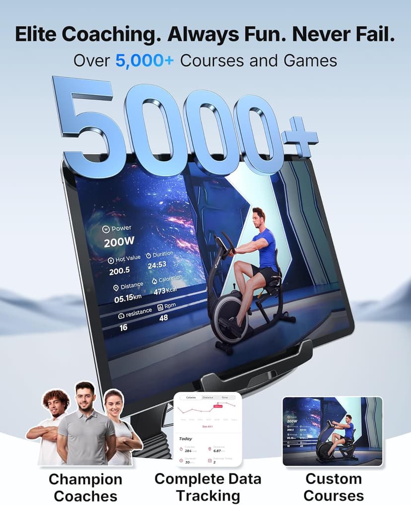 MERACH Recumbent Exercise Bikes for home, Light Commercial High-end Recumbent Bike for Seniors Adults, Magnetic Recumbent Exercise Bike with Smart Bluetooth and Exclusive App, LCD, Heart Rate Handle