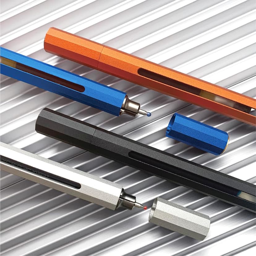 C Mini, Durable Aluminum Alloy EDC Pen, Compatible with 100+ Refills - Ballpoint, Rollerball, Gel. Auto-Adjusting Refillable Pen, Best Writing and Sketching Gift for Men and Women - Orange