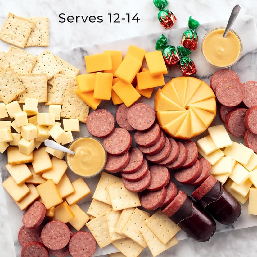 Hickory Farms Signature Beef Meat and Cheese Gift Basket (Extra Large) - Box Set | Charcuterie Board Food | Summer Sausage | Father's Day | Mother's Day | Easter | Christmas | Holiday | Housewarming | Gourmet | Sympathy | Care Package