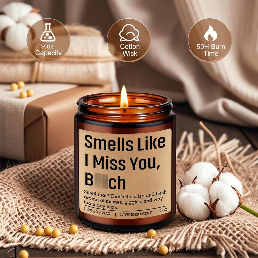 Long Distance Friendship, Moving Away, Going Away, Christmas, Birthday Gifts for Bestie, Friends, Sister, Her, Him, Couple LEADO Candle, Long Distance Gifts, I Miss You Gifts for Women, Best Friend B0FNVH7CTP