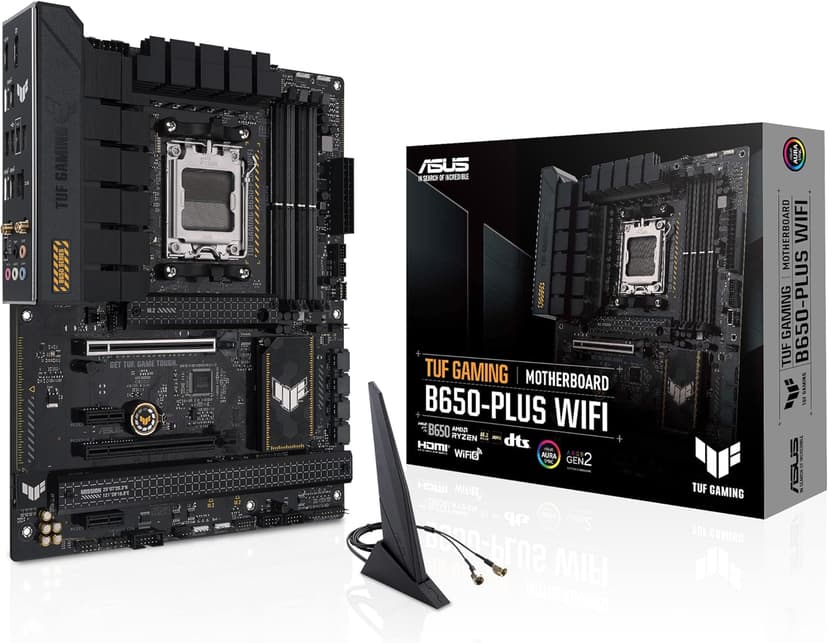 ASUS TUF Gaming B650-PLUS WiFi Motherboard Socket AMD AM5 (Ryzen 7000, ATX, PCIe 5.0, DDR5 Memory, 14 Power Stage, USB 3.1 Gen 2 x 2 Type-C, WiFi6, Aura Sync)