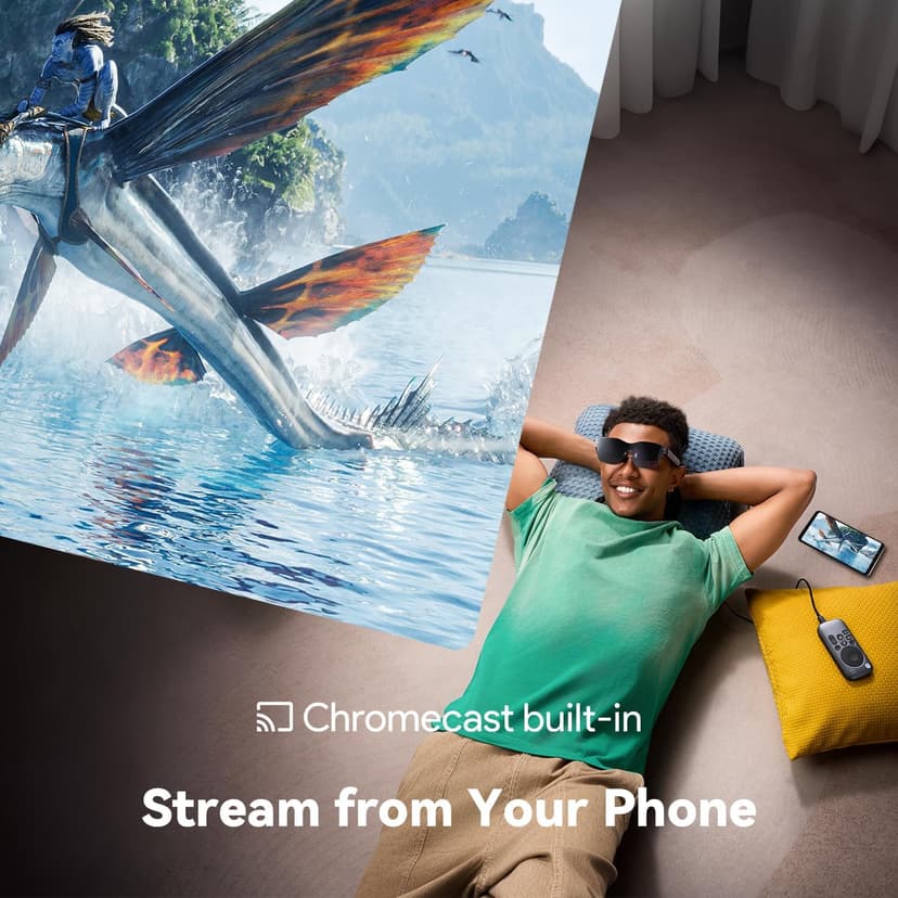 RayNeo Pocket TV - Certified Portable GTV Device, (Not for Netflix) Companion AR/XR Glasses Air 3s/Air 2s/Air 2, WiFi-Enabled Portable Smart TV, with Mutiple TV/Movie Series