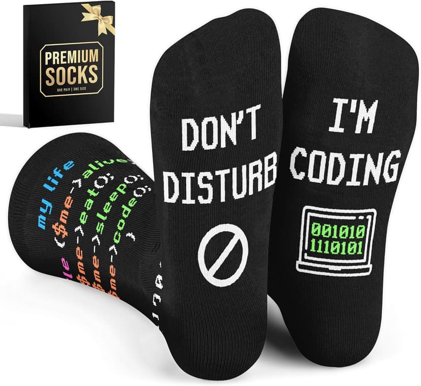 Funny Job Socks for Boss & Manager, Nerds, Programmers, Quilters – Christmas Gifts, Stocking Stuffers for Men & Women