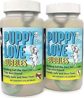 Puppy Love Bubbles, Peanut Butter & Bacon Scented Bubbles 4oz. Bottle-2 Pack Combo (1 Peanut Butter/1 Bacon) for Dogs B0913CYKF2