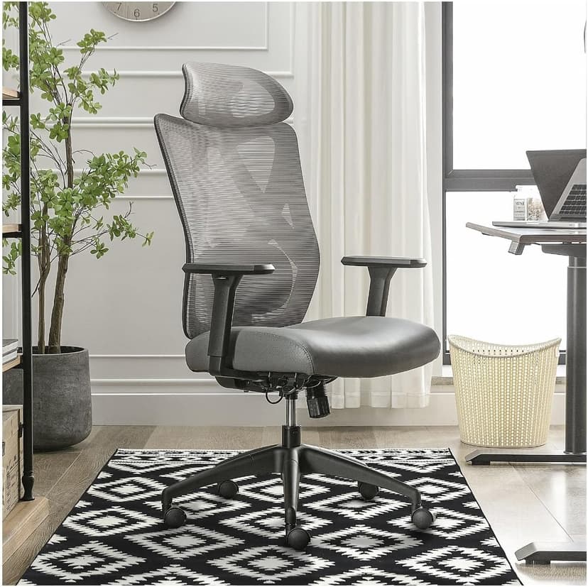 SitTrue Ridgefield Ergonomic Mesh/Vegan Leather High-Back Task