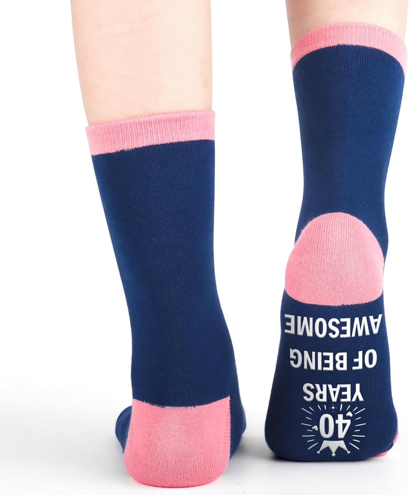 Belloxis 30th 40th 50th 60th 70th Birthday Gifts for Her 50th Birthday gifts for women Grip Crew Socks