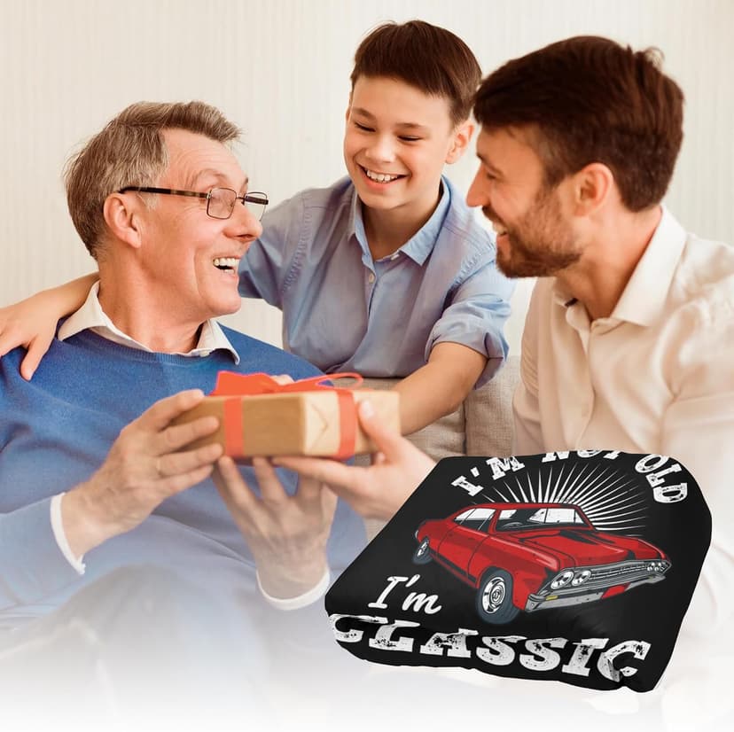 Old Man Gifts Im Not Old Im Classic Blanket for Men - Fathers Day Blanket Best Gifts for Elderly Grandpa Birthday - Dad Retirement Blankets Classic Car Gift for Men Over The Hill Throw Blanket 50"x60" B0GK78LNNZ