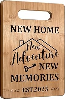 Housewarming Gift for New House Homeowner, House Warming Gifts New Home 2025 Cutting Board Gift, First Home Gift for Neighbor, Realtor Closing Gifts for Home Buyers New Home New Adventure New Memories
