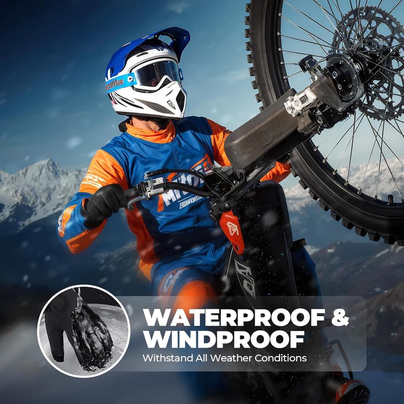 krosa 5-Layer Winter Gloves for Men & Women Made with 3M Thinsulate, -10℉ Waterproof Work Gloves for Cold Weather, Snow Ski Gloves with 10 Touchscreen Fingers