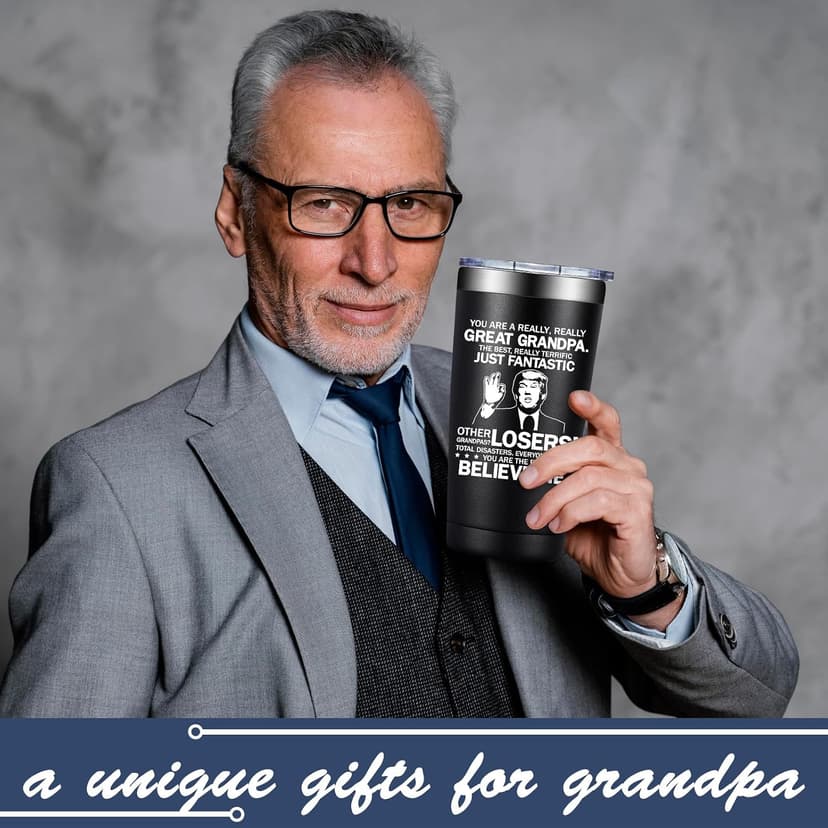 Grandpas Christmas Birthday Gifts from Grandkids - Fathers Day Gift for Grandpa - You Are a Really Really Great Grandpa Grifarny Grandpa Gifts - Best Grandpa Ever Gifts Tumbler Cup 20 oz B0DZWW96VX