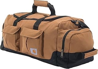 Carhartt 40L Utility Duffel, Heavy-Duty Gear Bag for Jobsite, Gym, & Travel, Duffel Bag (Carhartt Brown), 40L