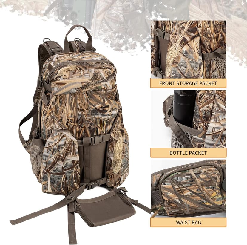 BLISSWILL Hunting Backpack Outdoor Gear Hunting Daypack for Rifle Bow Gun Hunting Gifts for Men