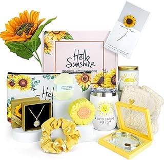 Sunflower Gifts for Women,Birthday Gift for Women,Sending Sunshine Gift,Thank You Gifts,Care Package,Thinking of You for Mom Grandma Sister Best Friend,Graduation for Her