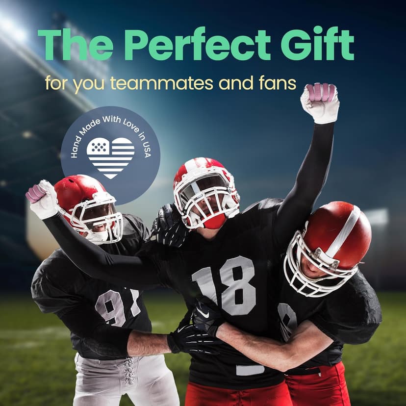 Sportybella Football Bracelet - Adjustable Paracord Charm Bracelet. Unisex Football Gifts