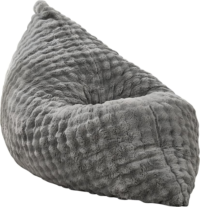 Hobestluk 3 in 1 Bean Bag Chair Giant Bean Bag Chairs for Adults with Bubble Cover Convertible Bean Bag Floor Cushion with Machine Washable Cover for Living Room (Bubble Grey)