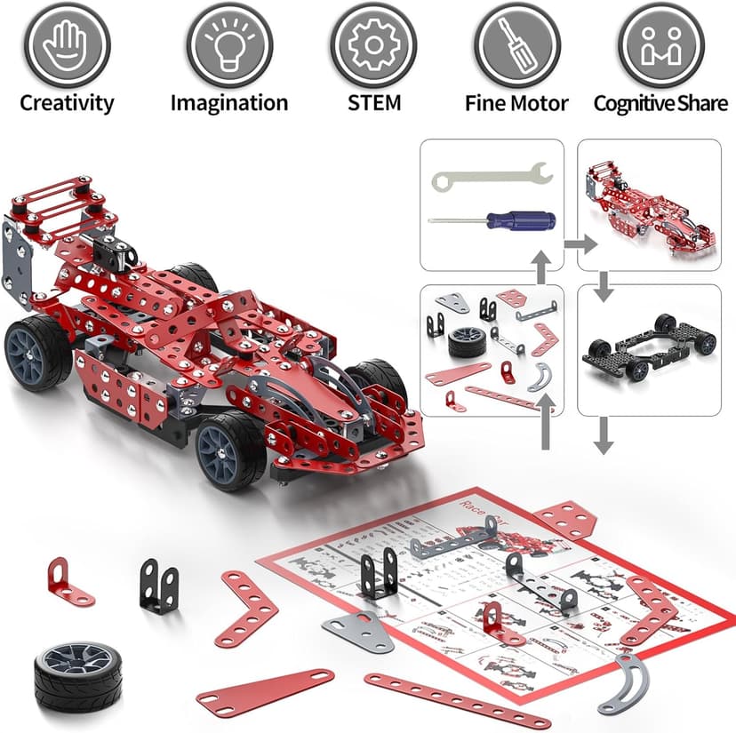 Lucky Doug Building Kit Model Car Set - STEM Project Building Toys for Kids Ages 8-12, Assembly Building Vehicle for Boys 8 9 10 11 Years Old