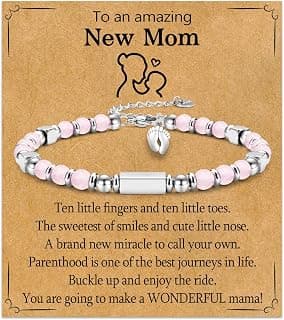 New Mom Gifts for Women, 1st Time Mothers Day Mom Mommy To Be Gifts for Women After Birth, Pregnancy Jewelry Gifts Bracelet for Mama B0D112KB4T