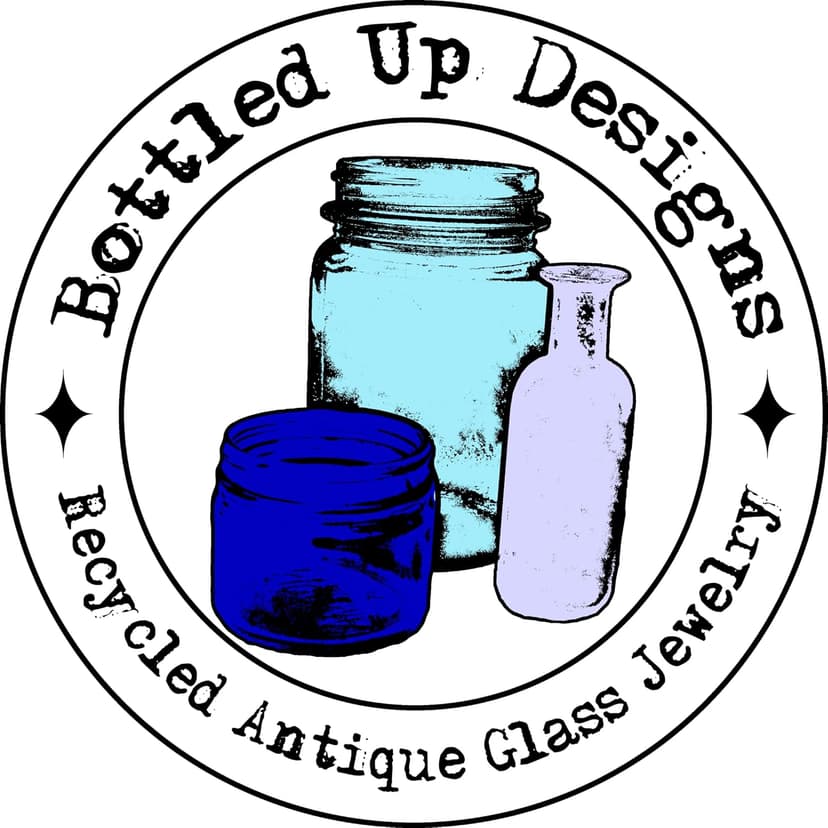 Bottled Up Designs Handmade Drop Earrings, Eco Friendly, Recycled Vintage Bottles, Made in USA, Birthday Gifts, Mothers Day, Women, Anniversary