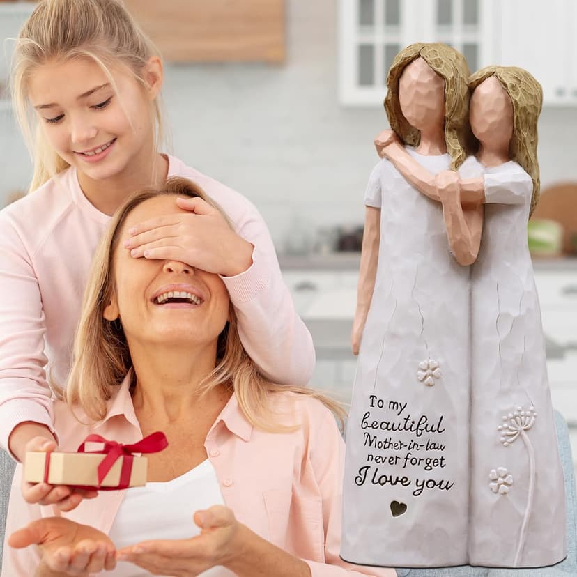 Mother in Law Wedding Gifts, Gifts for Mother in Law Mother's Day Christmas Thanksgiving Day, Resin Hand-Painted Statue Mother in Law Gifts, Gifts for Mother in Law Birthday Figurines B0GGGQRLN9