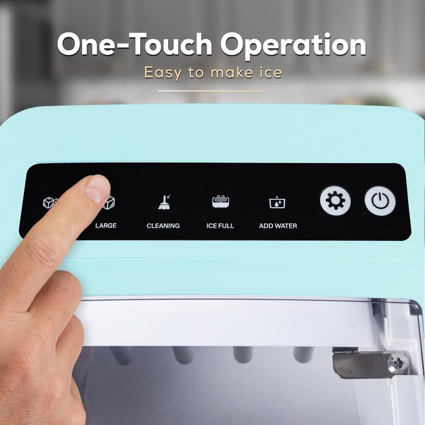 Igloo Automatic Self-Cleaning Portable Electric Countertop Ice Maker Machine with Handle, 26 Pounds in 24 Hours, 9 Ice Cubes Ready in 7 Minutes, with Ice Scoop and Basket